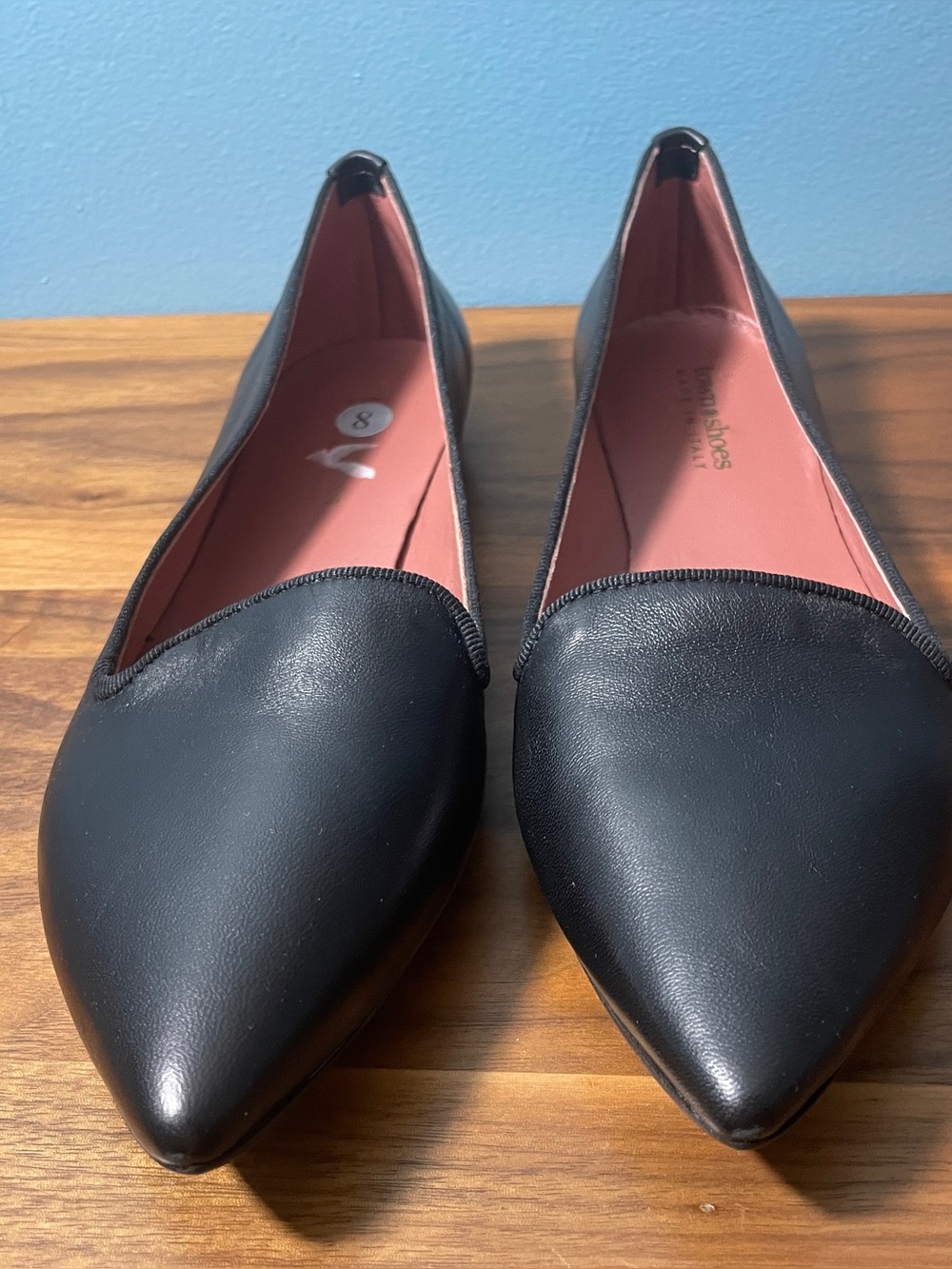 TOWN SHOES Italian Made Flats LEATHER SIZE 8